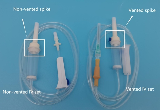 Without Airvent Spike 20 Drops/Ml 8ml Chamber Disposable Infusion Set Drip Chamber Type Luer Slip Connector