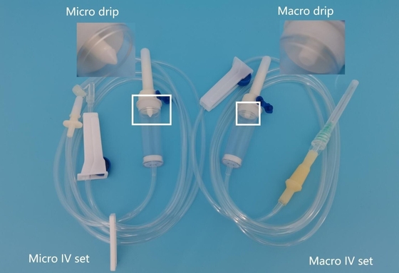 Without Airvent Spike 20 Drops/Ml 8ml Chamber Disposable Infusion Set Drip Chamber Type Luer Slip Connector