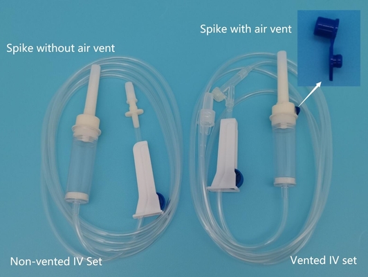 Without Airvent Spike 20 Drops/Ml 8ml Chamber Disposable Infusion Set Drip Chamber Type Luer Slip Connector